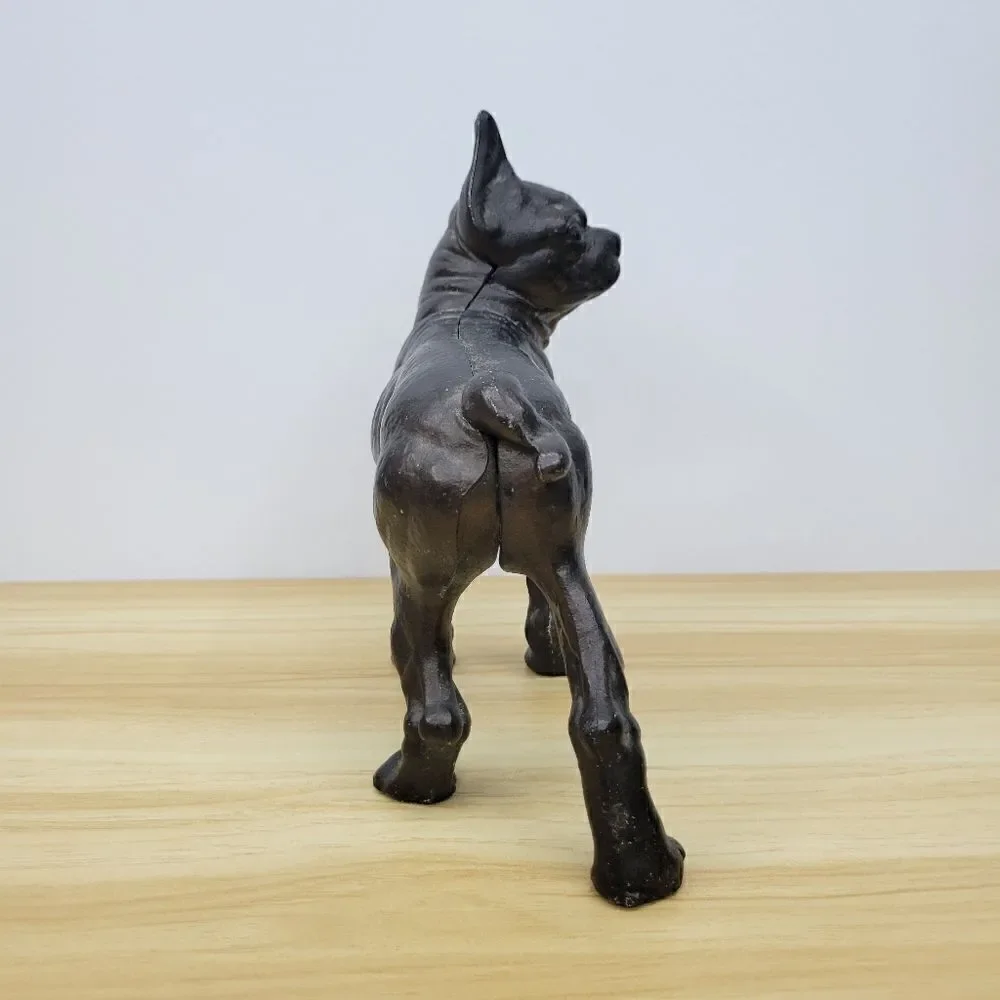 Vintage Cast Iron Dog Bosston Terrier Door Stop Figurine